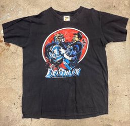 VTG 1991 Marvel Deathlok vs The Punisher Tennessee River  Men’s XL Sz 22x28