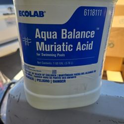 Aqua Balance Muriatic Avicid  4 Gallo Case Brand New...