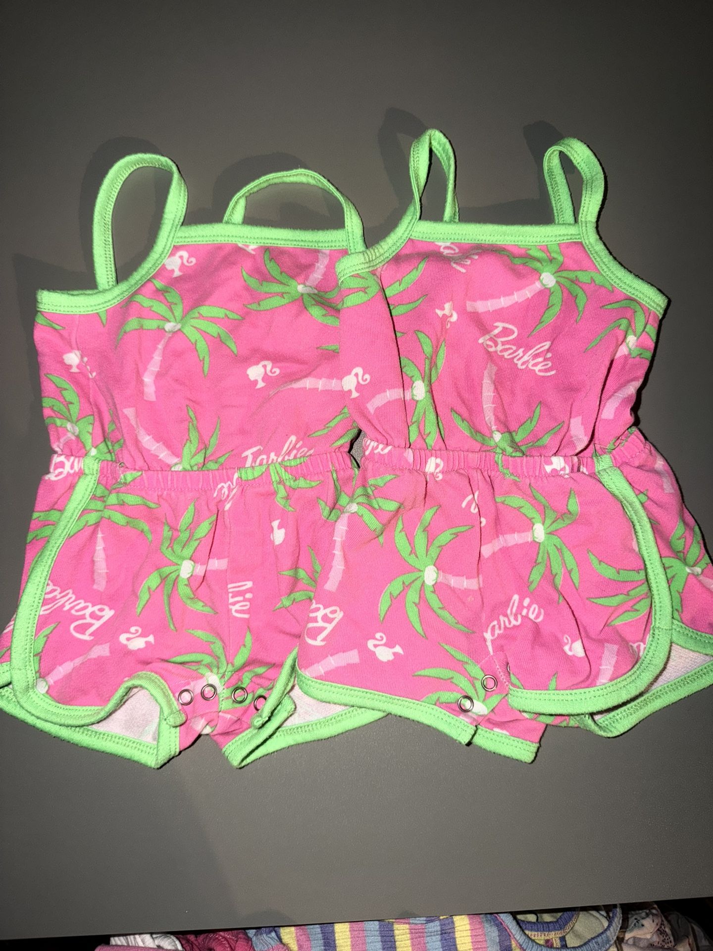 Babygirl Barbie Rompers Size 12m