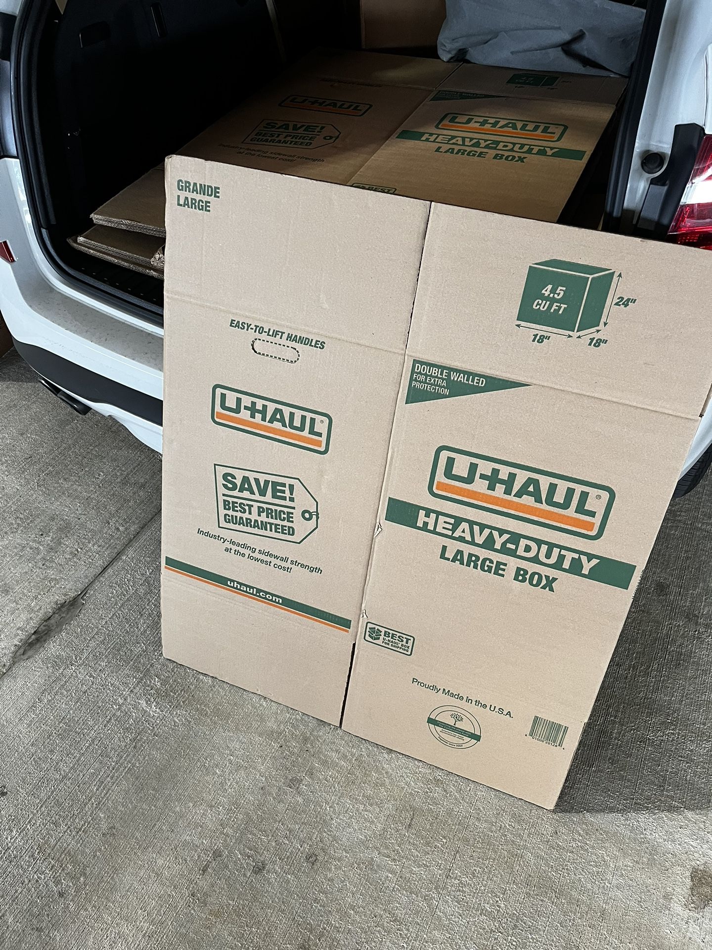 Unused Heavy Duty U-Haul Boxes