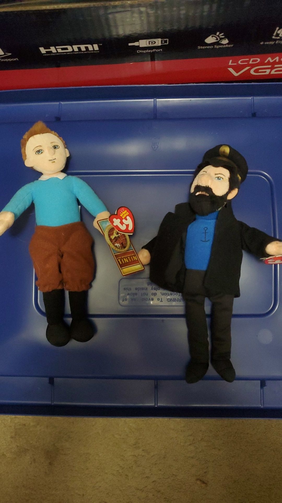 Tin tin and captain haddock ty beanie babies