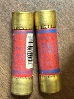 Vintage 35 Amp Cartridge Fuses — Pair of 2