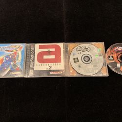 Playstation 1 PS1 Game Lot of 4(MegaMan X4 Time Crisis NamcoMuseum NHL Face Off(Post Nintendo Era)