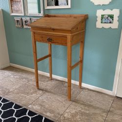 Antique Pine Tall Standing Desk 