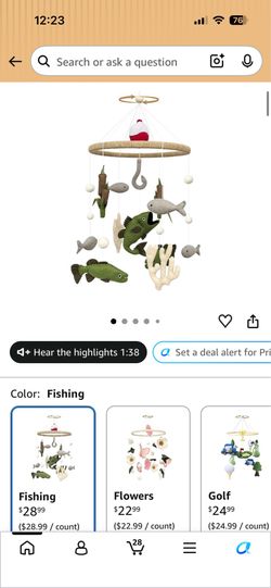 Fish baby mobile for crib