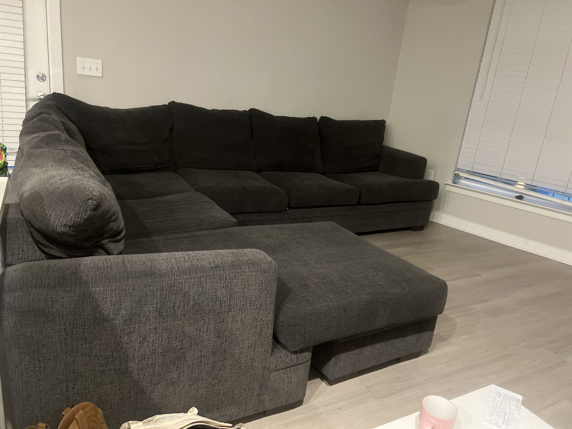 Dark Grey 6 Sectional Couch