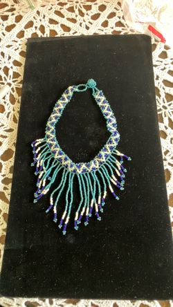 Seed bead choker necklace