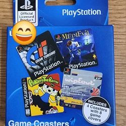 Sony PlayStation Drink Coaster Video Game Gaming Beer Coffee Cup Hot Cold Water