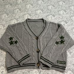 Taylor Swift Holiday  Cardigan Gray/Green - Rare Official/Authentic