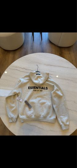 Essentials fear of god grey hoodie