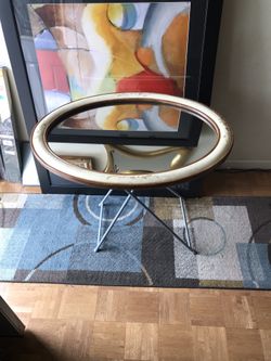 Antique Oval Mirror wooden frame