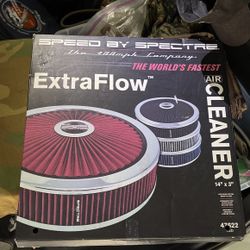 Spectra 14x3” Air Breather For Vehicle. 4 Barrel.    Red. 