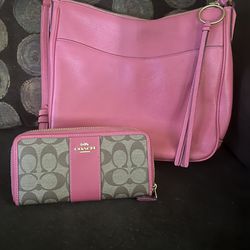 Pink Coach Crossbody Bag
