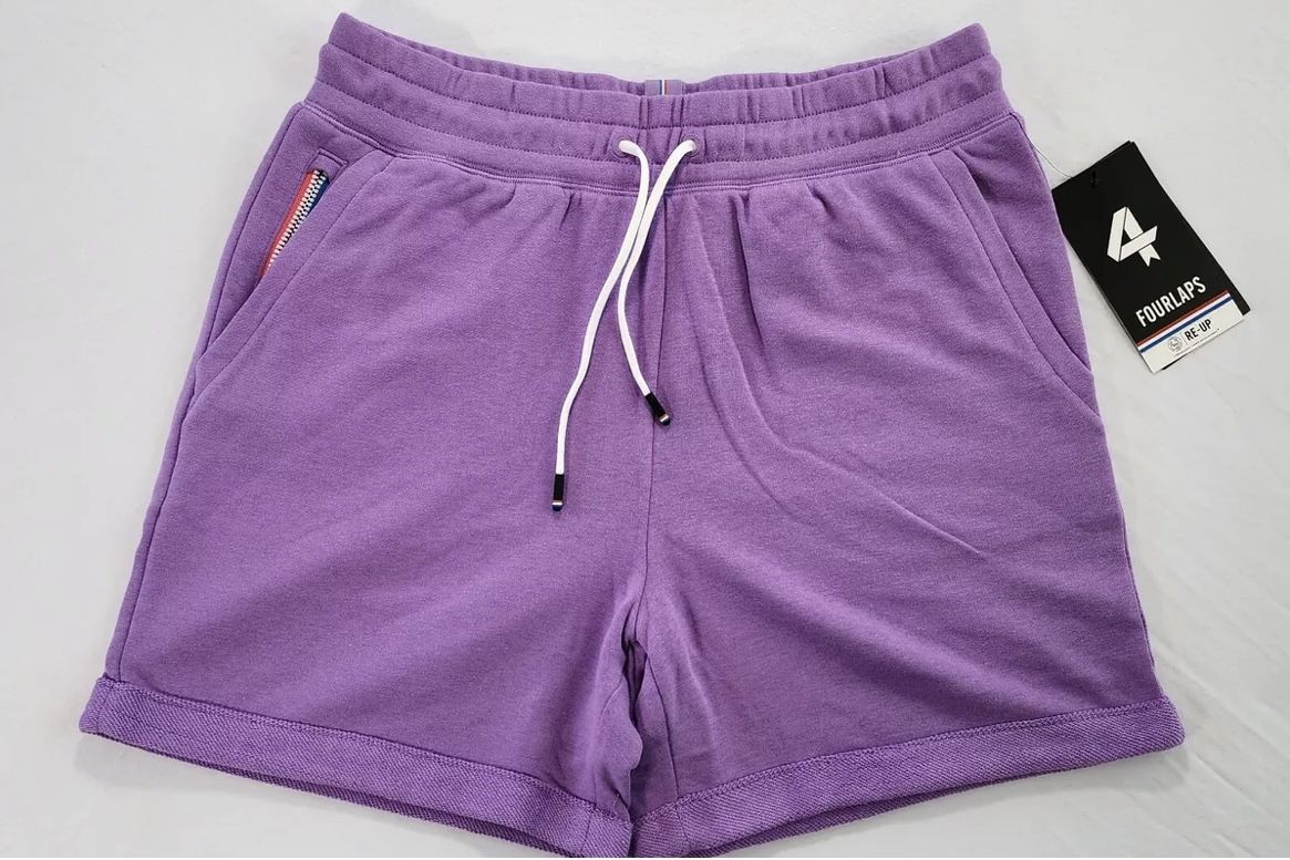 Fourlaps Rush Lavender French Terry Pull-On  Short Pockets  NWT Size Medium #4