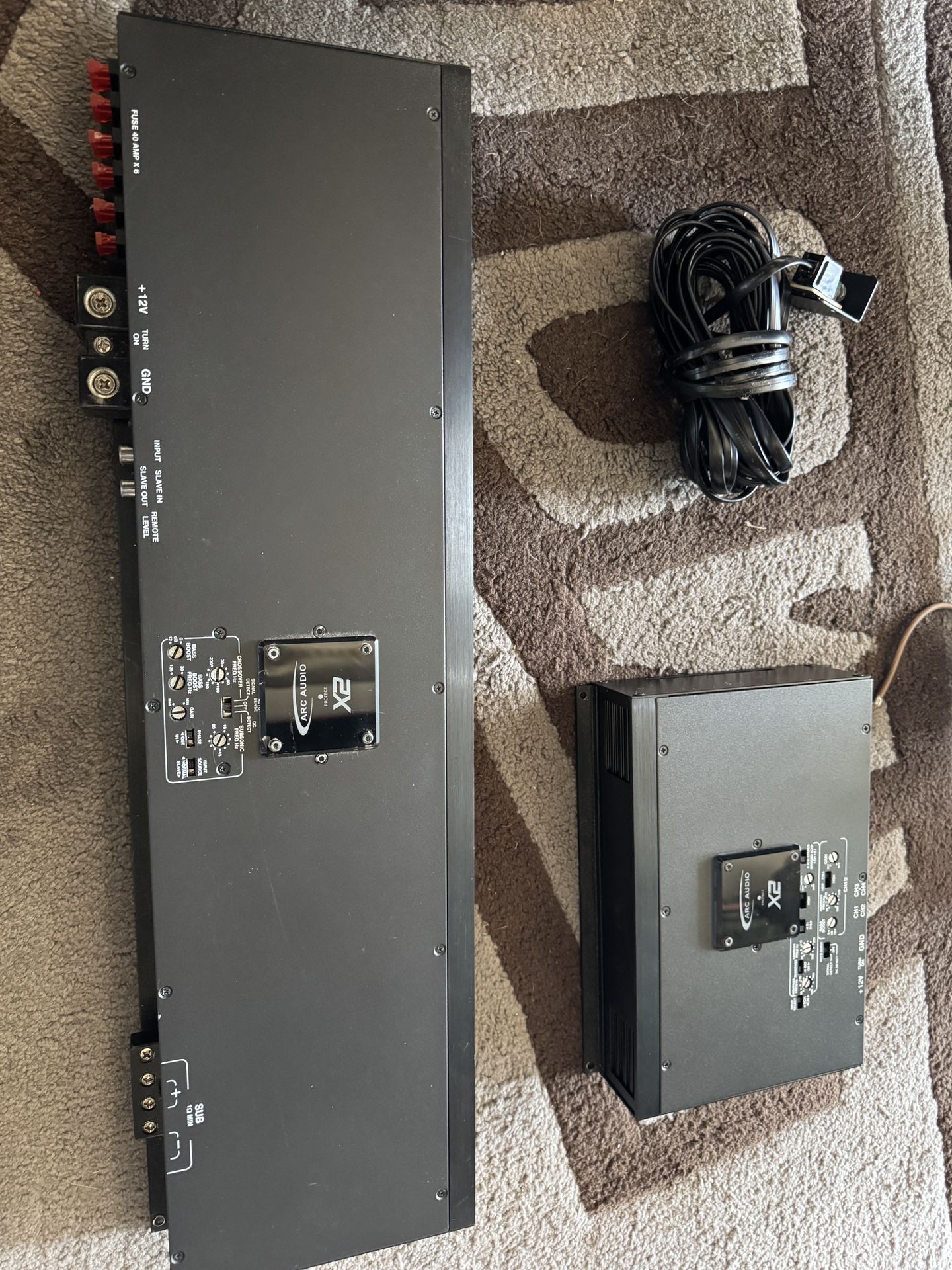 ARC Audio Amps + Mosconi DSP + Wiring + Extra Battery