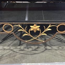 Large Rectangular Black Granite Stone Top Side, Buffet, Decorative Couch Table