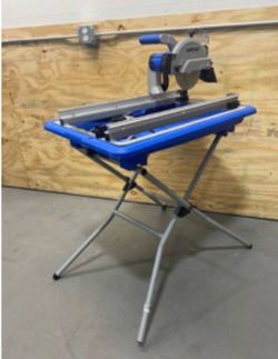 Kobalt Folding Head 9 -Amp 7-Inches -Blade Sliding Table Tile Saw with Stand