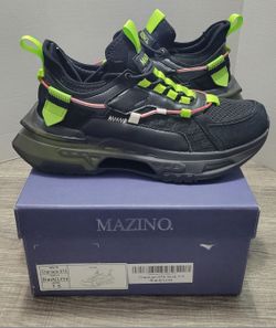 MAZINO. Titanium-075 Men's Black/Lime Sneakers Size 7.5