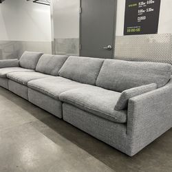 Modern Gray Cloud Sofa Couch Sectional 