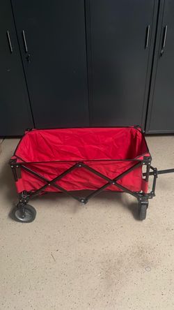 Red Folding Utility Wagon Cart