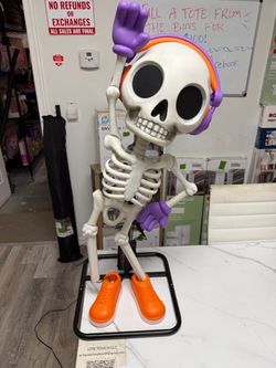 3-ft Lighted Party Skeleton Motion Activated Animatronic