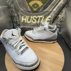 Jordan 3 Retro (GS) Hide N' Sneak White Grey Black Sz 5Y
