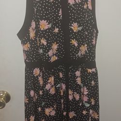 Torrid Black Flower Dress Size 1