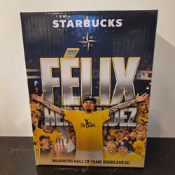 Felix Hernandez Bobblehead 2023 Seattle Mariners Hall of Fame Starbucks SGA NIB