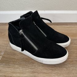 Steve Madden Women's Caliber High Top Suede Black Sneakers, Size 7