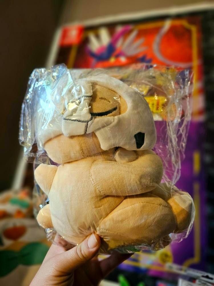 Cubone and chickorita plush