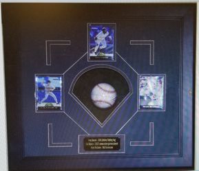 Mark Mcgwire , Tony Gwynn , Cal Ripken signed baseball custom framed