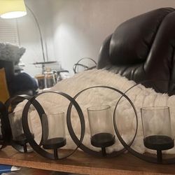 Black Metal Tealight Holder Set of 5 for Diwali Table Decor