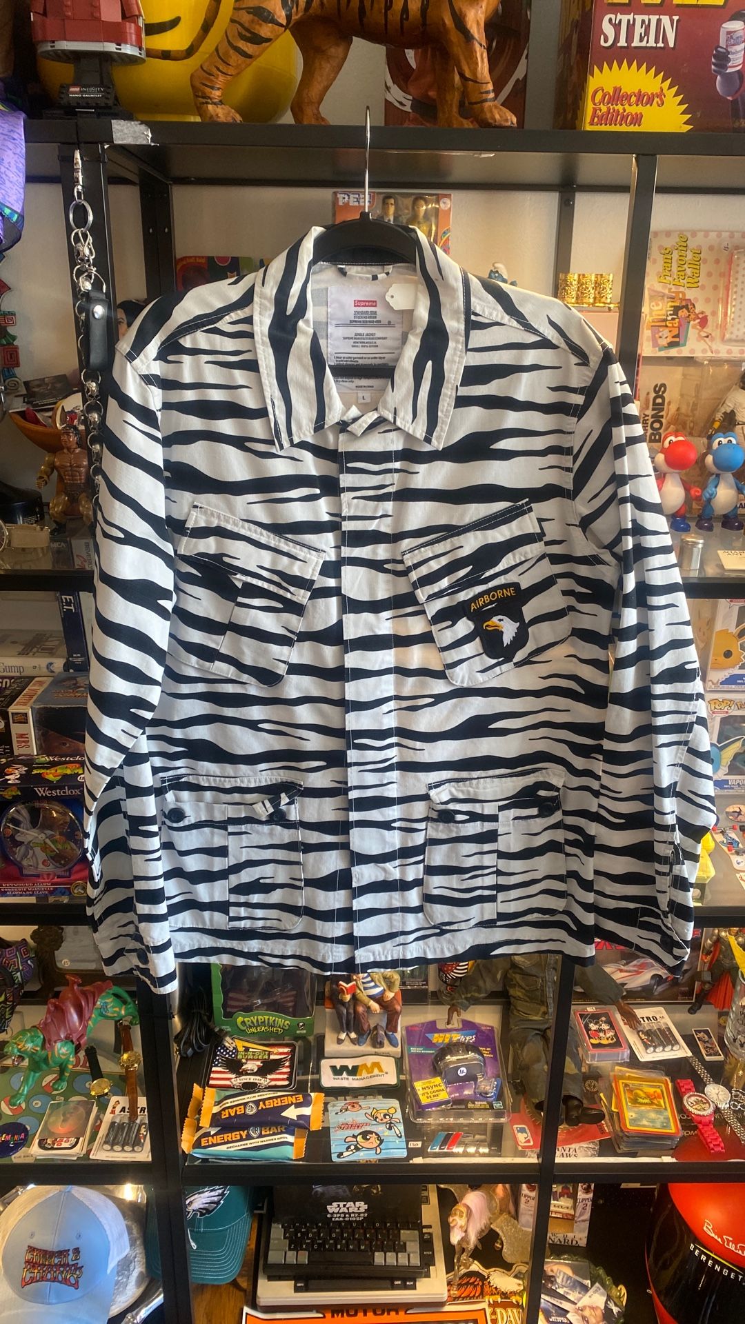 Vintage Y2K Supreme Zebra Jacket White Sz XL