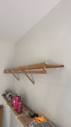 8 ft Solid Wood Closet Shelving x2