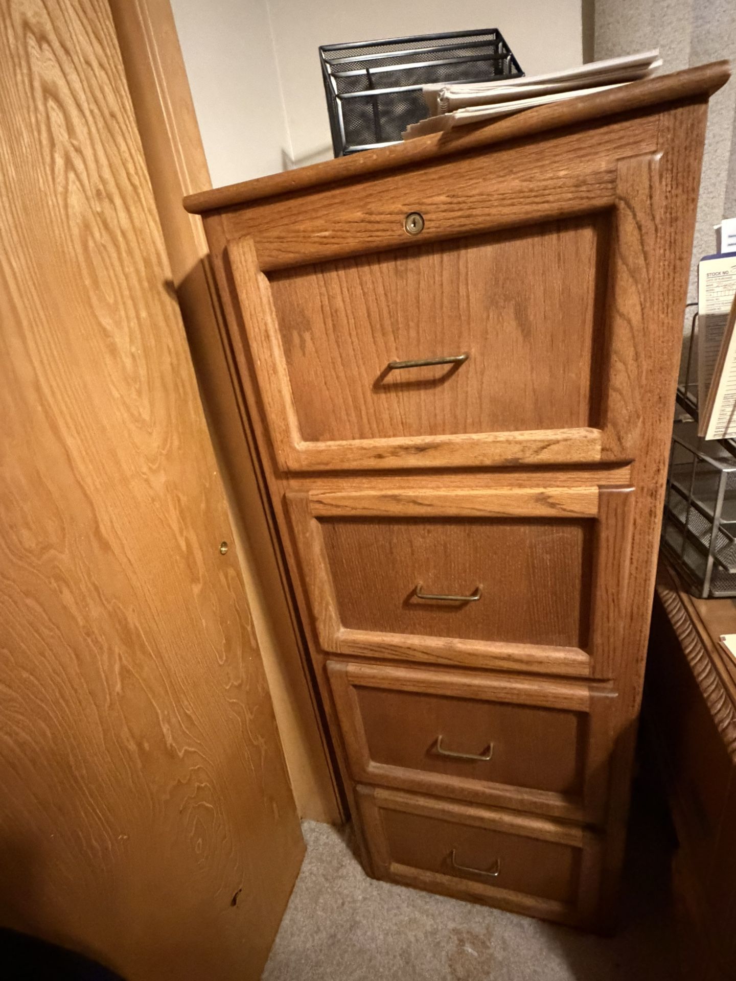 Wood File Cabinet For Sale