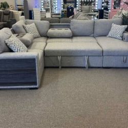 Sofa Sleeper Sectional With Bookcase Arms Now On Sale! 