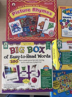 6 Boxes of Children Pictures, Words, & Puzzles Cards