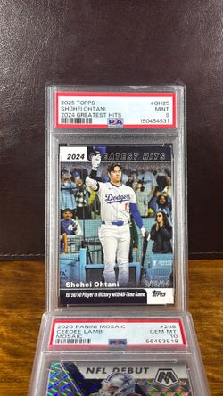 2025 Topps Shohei Ohtani Greatest Hits Blue foil PSA 9