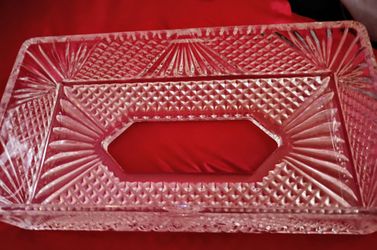 Vintage Crystal Tissue Box Cover