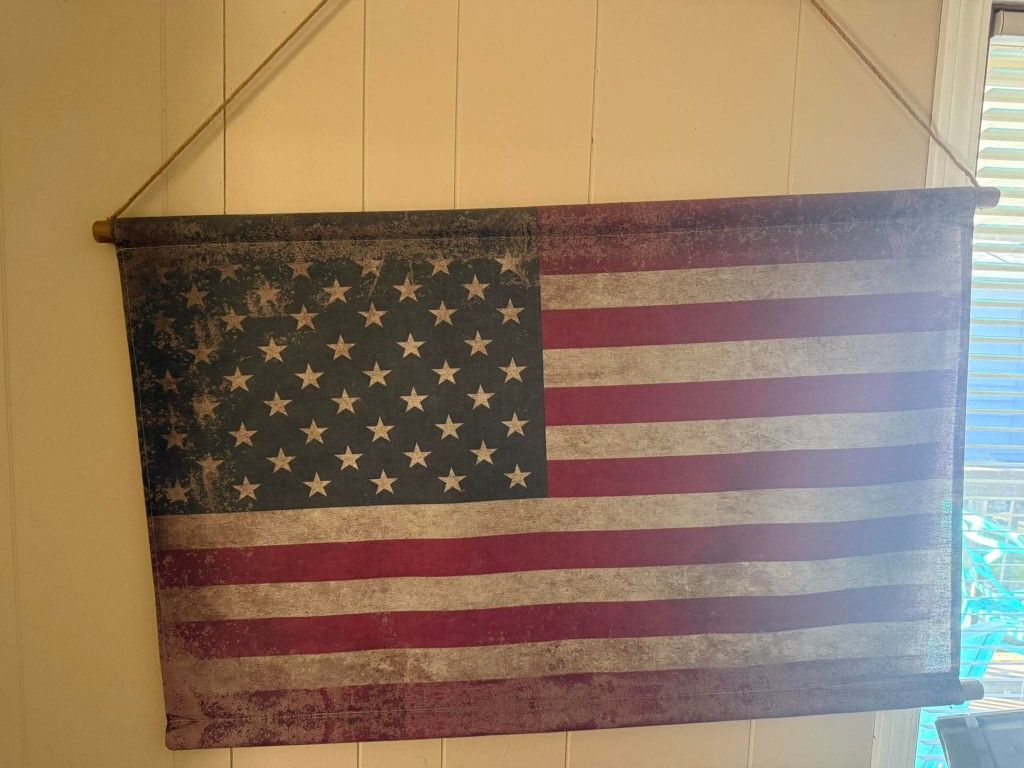 Hanging Heavy Fabric American Flag