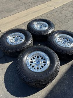 KMC KM549 GRS 6x5.5 Wheels with 35” Falken WildPeak AT4W Tires CHEVY GMC TOYOTA