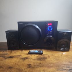 Bluetooth Home Theater Sound System - Subwoofer + 2 Speakers + Remote