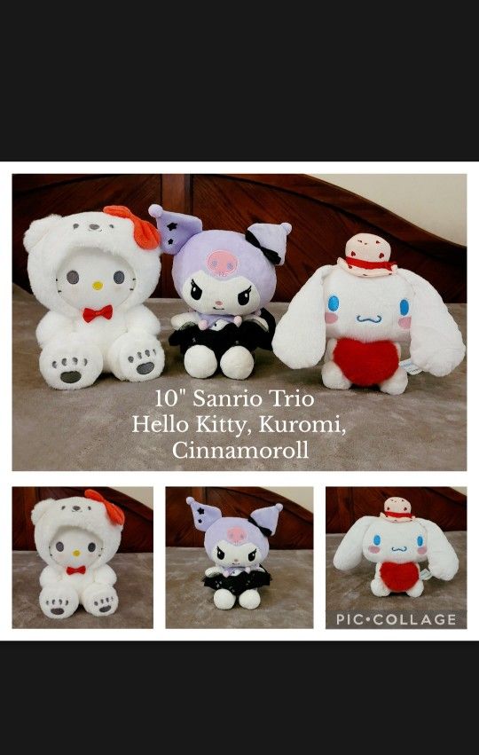 New 10" Sanrio Trio...