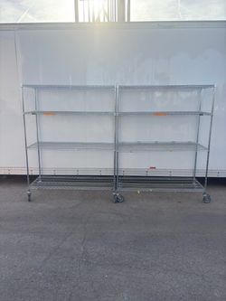 60x24x78" Set of 2, Uline Industrial Heavy Duty Shelving Unit, Storage Rack