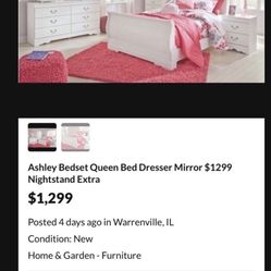 Queen Bedroom Set By Ashley $1299 NEW 