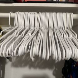 White Plastic Hangers 