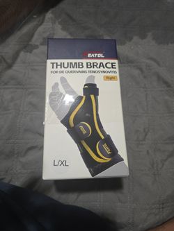 FEATOL Thumb Brace (Right Hand, Size L/XL) designed to help relieve pain from De Quervain's tenosynovitis, trigger thumb, and wrist