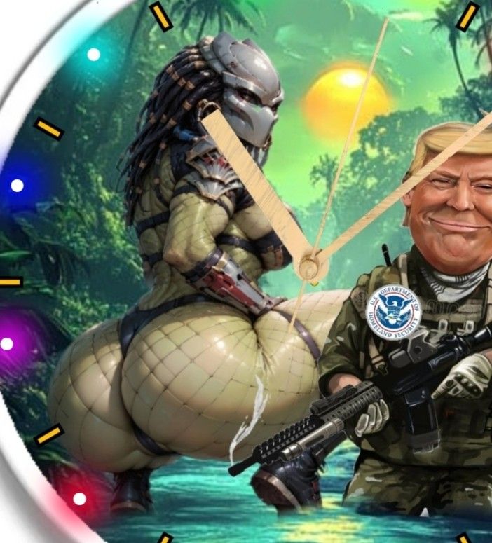 President Fights Aliens Clock