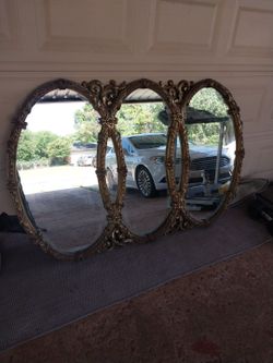 Very Heavy Large Gold Wall Mirror