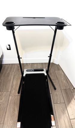 🔥 Walking Treadmill + Stand-Up Desk – Great Home Office Setup!
